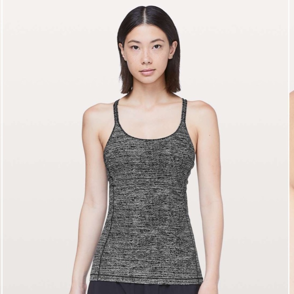 lululemon athletica Black Gray Tank Top